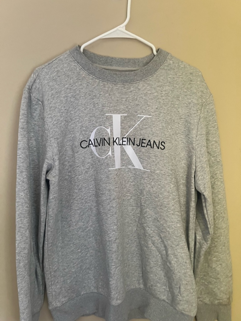 Calvin Klein Jeans Heather Gray Logo Sweatshirt